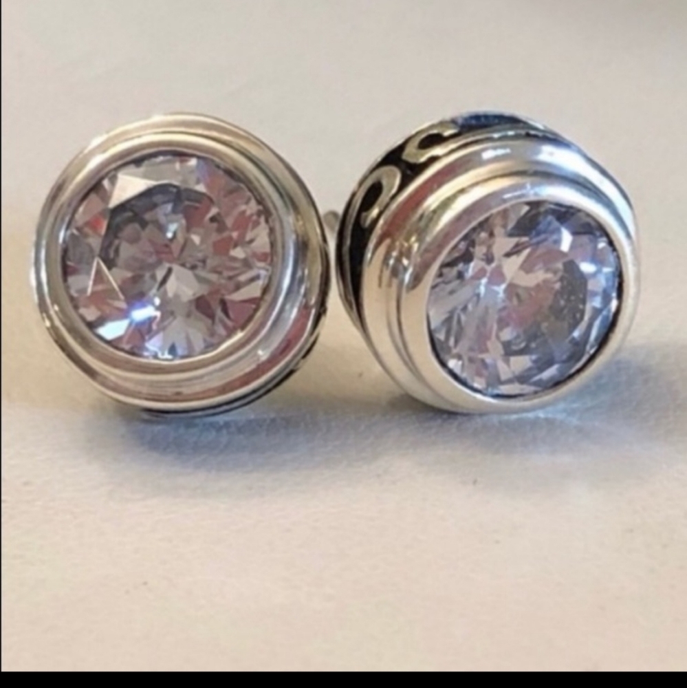 Silpada Sterling CZ Post Earrings
